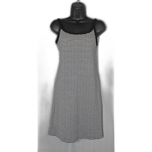VTG USA Virgo Petite 6 Knit Tank Dress Striped Mini Summer Dress Grunge 90's Alt